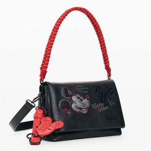 Μαύρη τσάντα χιαστί Mickey Mouse Disney™ της Desiqual 