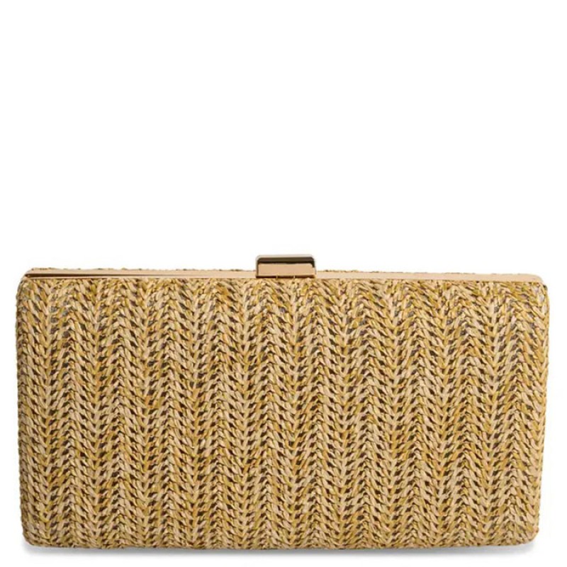 RAFFIA CLUTCH BAG Τσάντες