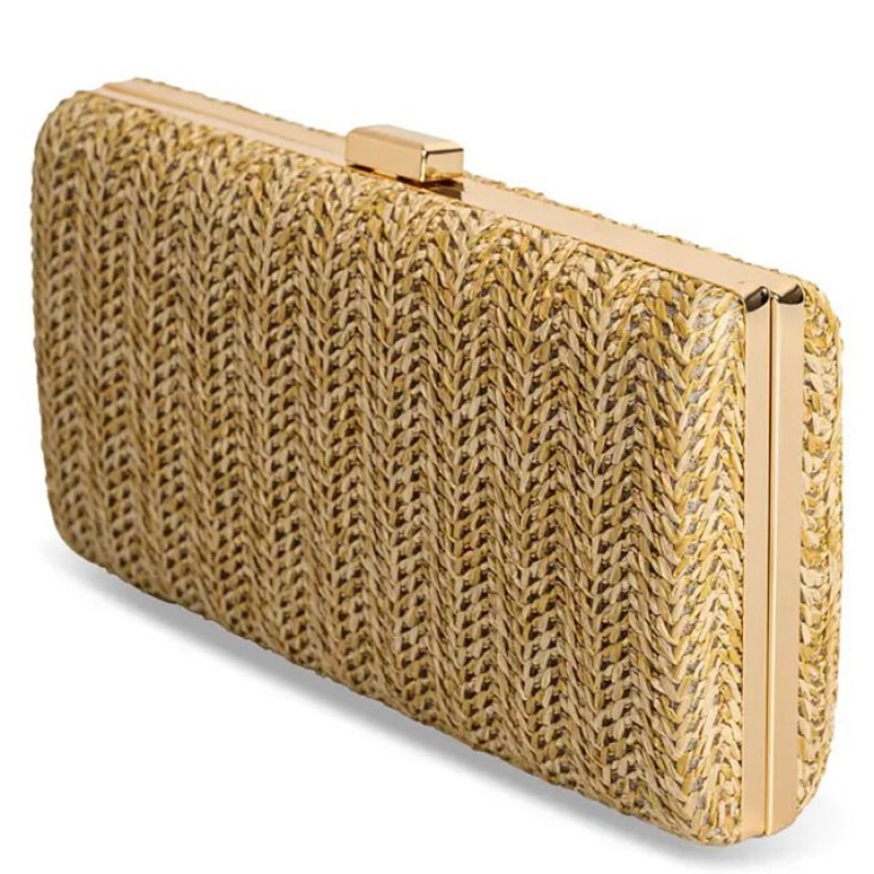 RAFFIA CLUTCH BAG Τσάντες