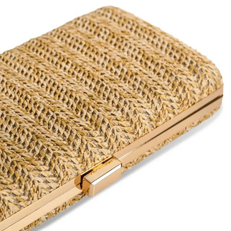 RAFFIA CLUTCH BAG Τσάντες