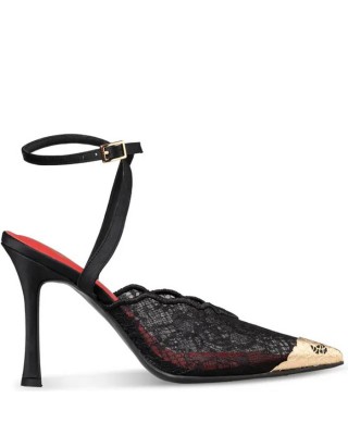 LACE SLINGBACK PUMPS