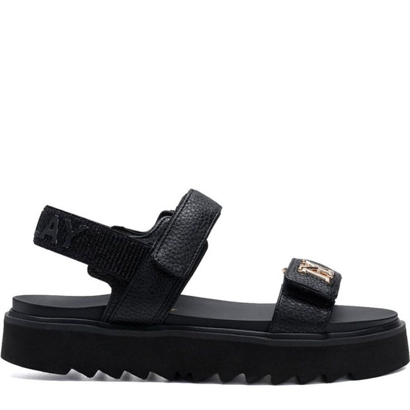 REPLAY μαύρο σανδάλι ALICANTE STRAP Παπούτσια