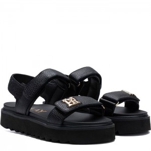REPLAY μαύρο σανδάλι ALICANTE STRAP