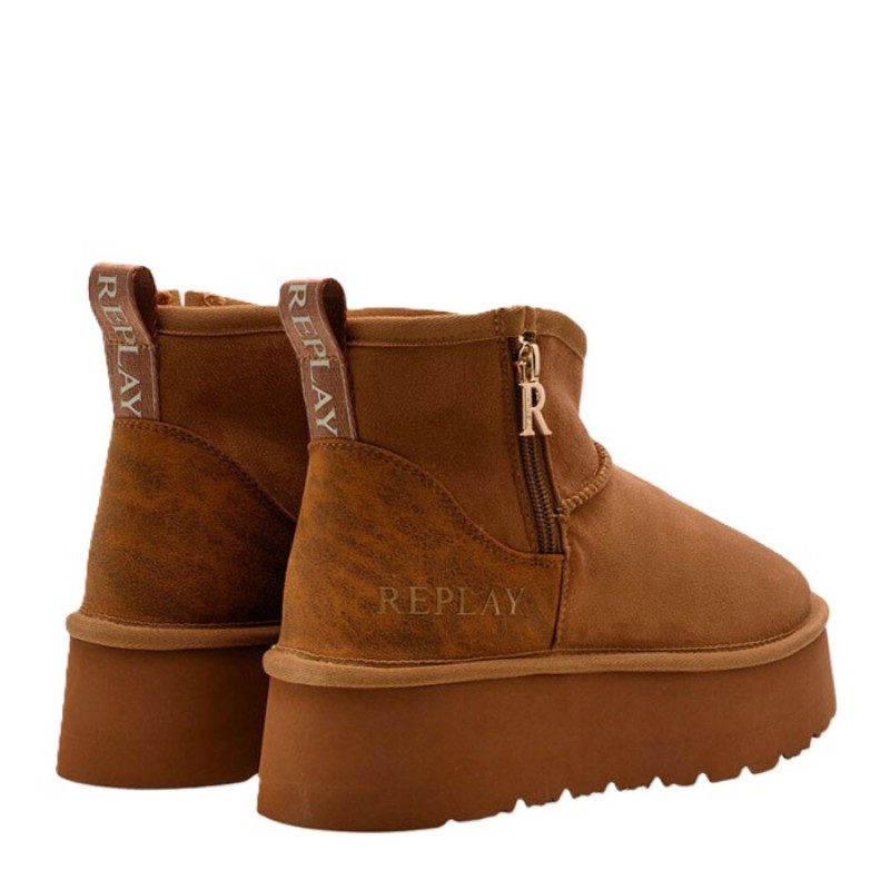 Replay καμελ australian boot CHIC ZIP Παπούτσια