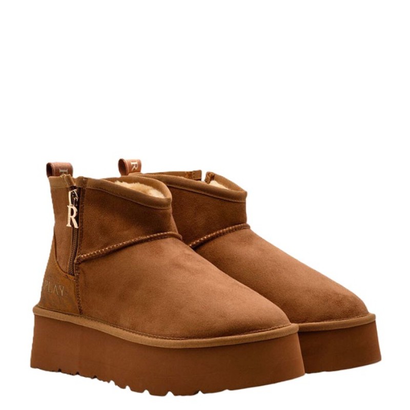Replay καμελ australian boot CHIC ZIP Παπούτσια