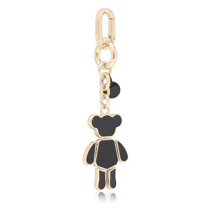 Μπρελόκ σε μαύρο και χρυσαφί χρώμα TOUS Puppet Bear Αξεσουάρ