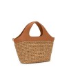Medium-sized TOUS Lirio Rafia basket bag in camel color Bags