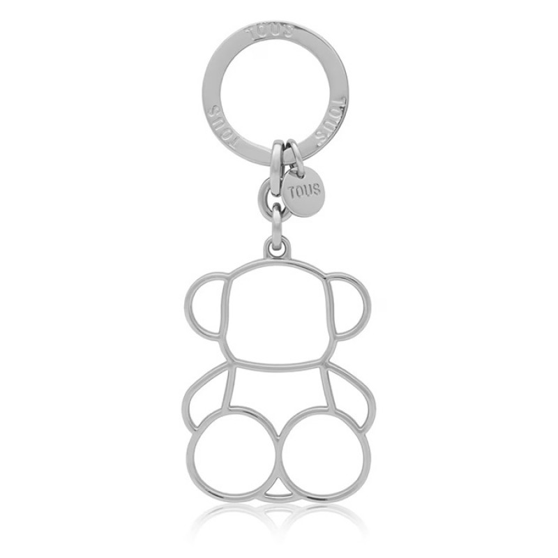 Silhouette Bold Bear Keychain in Silver Accessoris