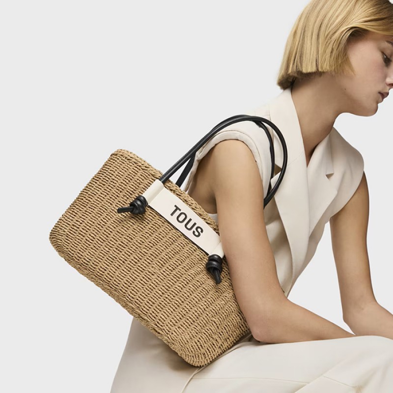 Large Scoubidou Basket Bag in Black Bags