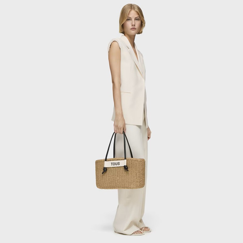 Large Scoubidou Basket Bag in Black Bags