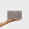 Medium New Dubai Saffiano Wallet in Silver Accessoris