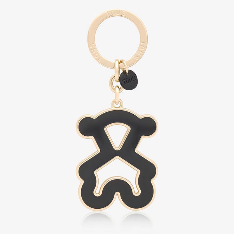 TOUS Bear keychain in gold and black Accessoris