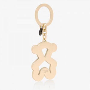 TOUS Bear keychain in gold and black