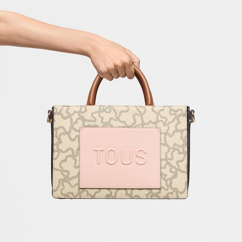 Μεσαίου μεγέθους τσάντα shopper Amaya Kaos Icon σε μπέζ χρώμα Τσάντες