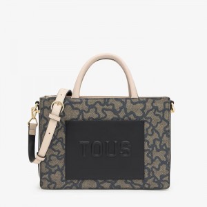 Μεσαίου μεγέθους τσάντα shopper Amaya Kaos Icon σε μαύρο χρώμα