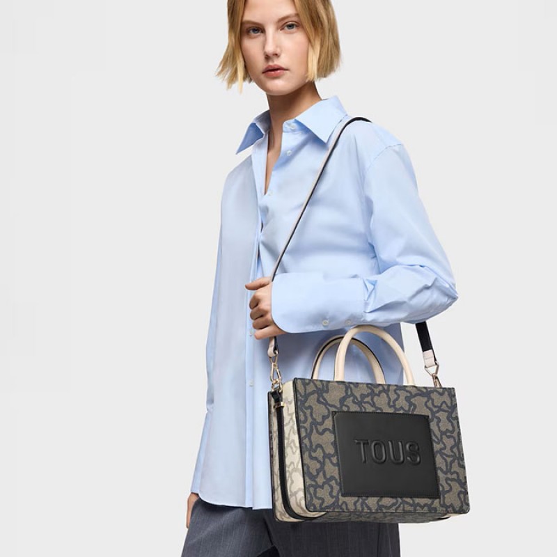 Μεσαίου μεγέθους τσάντα shopper Amaya Kaos Icon σε μαύρο χρώμα Τσάντες