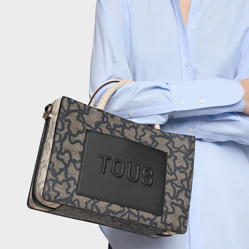 Μεσαίου μεγέθους τσάντα shopper Amaya Kaos Icon σε μαύρο χρώμα Τσάντες