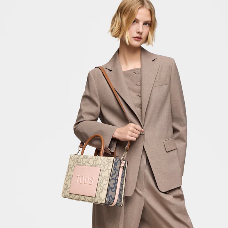 Μεσαίου μεγέθους τσάντα shopper Amaya Kaos Icon σε μπέζ χρώμα Τσάντες