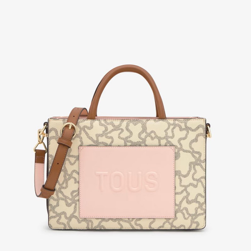 Μεσαίου μεγέθους τσάντα shopper Amaya Kaos Icon σε μπέζ χρώμα Τσάντες