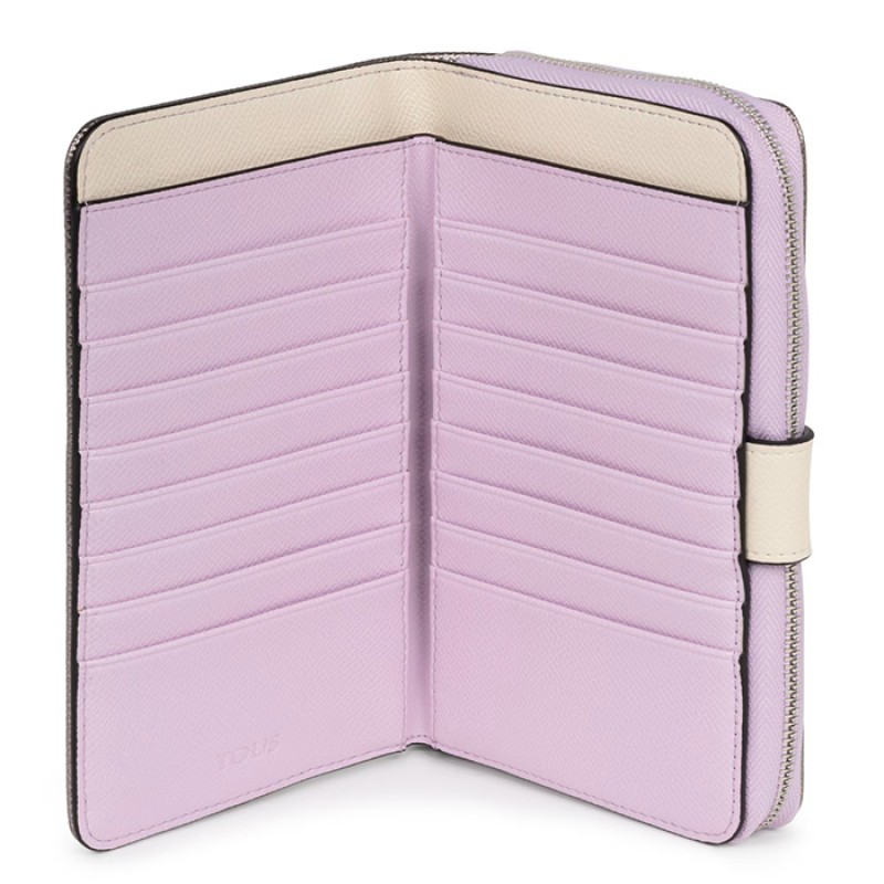 Medium New Dubai Saffiano Wallet in Silver Accessoris
