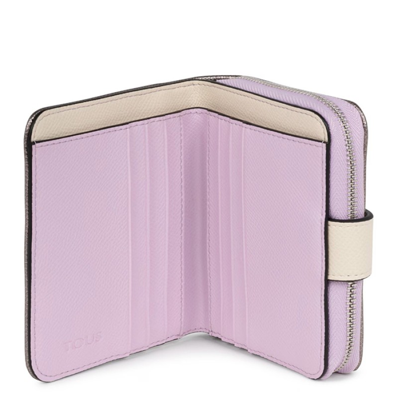 Small New Dubai Saffiano Wallet in Silver Accessoris