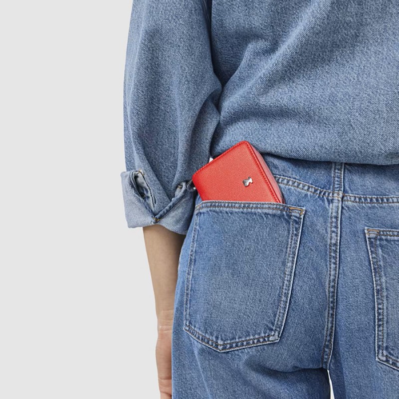 Medium Red New Dubai Saffiano Wallet Accessoris