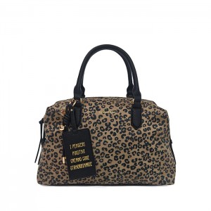 Le Pandorine Large Leopard Chicago Bag